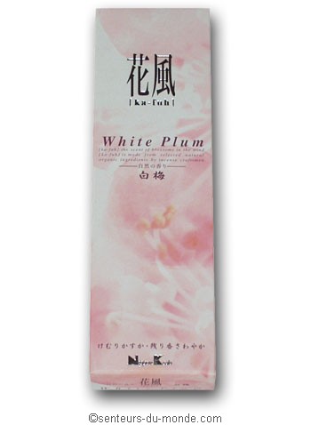 Encens Japonais NK Ka-Fuh parfum fleur de prunier blanc, bote de 54 grammes